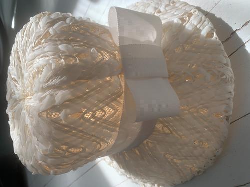 White Elegant Hat with Bow